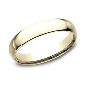 14K Yellow Gold Domed Wedding Band