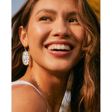 Load image into Gallery viewer, Kendra Scott Elle Gold Drop Earrings in Red White &amp; Blue Illusion
