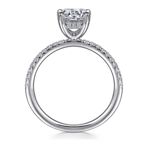 Gabriel "Stasia" 14K White Gold Round Diamond Engagement Ring