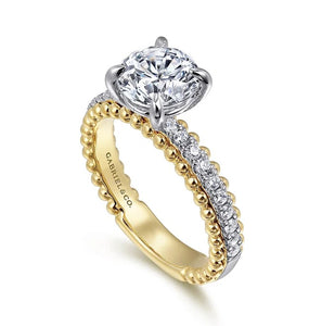 Gabriel " Addi" 14K White-Yellow Gold Diamond Engagement Ring