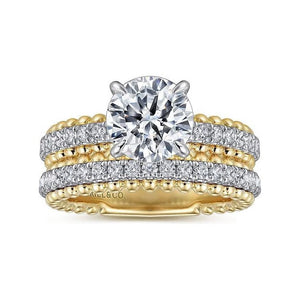 Gabriel " Addi" 14K White-Yellow Gold Diamond Engagement Ring