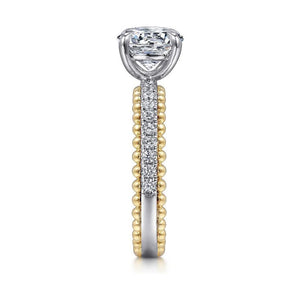 Gabriel " Addi" 14K White-Yellow Gold Diamond Engagement Ring