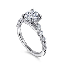 Load image into Gallery viewer, Gabriel &quot;Emberlie&quot; 14K White Gold Graduated Shared Prong Engagement Ring
