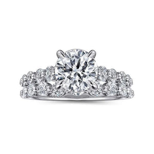 Gabriel "Emberlie" 14K White Gold Graduated Shared Prong Engagement Ring