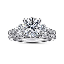 Load image into Gallery viewer, Gabriel 14K White Gold &quot;Moon&quot; Three Stone Diamond Engagement Ring
