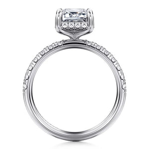 Gabriel "Talisa" 14K White Gold Hidden Halo Pave Diamond Engagement Ring