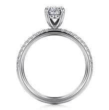 Load image into Gallery viewer, Gabriel &quot;Twain&quot; 14K White Gold Oval Pave Diamond Engagement Ring
