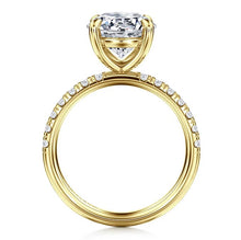 Load image into Gallery viewer, Gabriel &quot;Winslow&quot; 14K Yellow Gold Round Pave Diamond Engagement Ring
