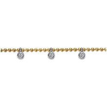 Load image into Gallery viewer, Gabriel 14K Two-Tone White Sapphire Bujukan Droplet Bracelet
