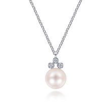 Load image into Gallery viewer, Gabriel 14K White Gold Diamond &amp; Pearl Necklace
