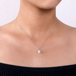 Gabriel 14K White Gold Diamond & Pearl Necklace