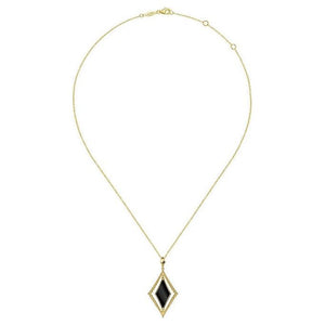 Gabriel 14K Yellow Gold Bujukan Black Onyx Necklace