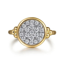 Load image into Gallery viewer, Gabriel 14K Two Tone Diamond Pave Bujukan Ring
