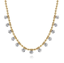 Load image into Gallery viewer, Gabriel 14K Yellow Gold Bujukan Diamond Droplet Necklace
