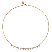 Load image into Gallery viewer, Gabriel 14K Yellow Gold Bujukan Diamond Droplet Necklace
