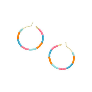 Gorjana Gold Gigi Stripe Miami Hoops