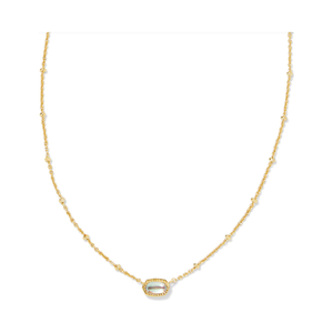 Kendra Scott Elisa Mini Gold Satellite Necklace in Dichroic Glass