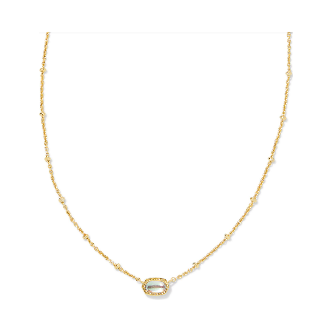 Kendra Scott Elisa Mini Gold Satellite Necklace in Dichroic Glass