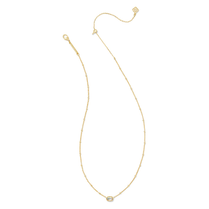 Kendra Scott Elisa Mini Gold Satellite Necklace in Dichroic Glass