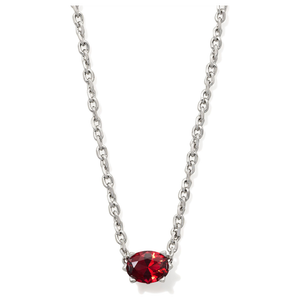 Kendra Scott Silver Cailin Necklace in Red Crystal