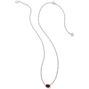 Kendra Scott Silver Cailin Necklace in Red Crystal