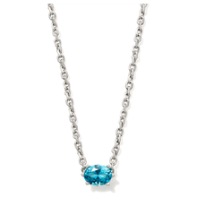 Load image into Gallery viewer, Kendra Scott Silver Cailin Necklace in Aqua Crystal
