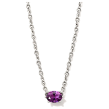 Load image into Gallery viewer, Kendra Scott Silver Cailin Necklace in Violet Crystal
