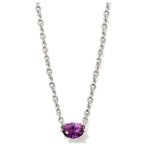 Kendra Scott Silver Cailin Necklace in Violet Crystal