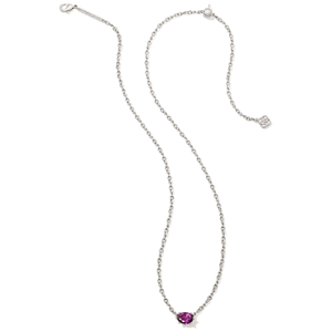 Kendra Scott Silver Cailin Necklace in Violet Crystal