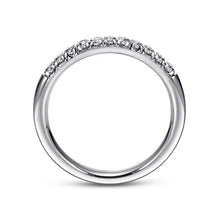 Load image into Gallery viewer, Gabriel &quot;Portofino&quot; 14K White Gold French Pavé 1/4ct Diamond Anniversary Band
