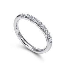 Load image into Gallery viewer, Gabriel &quot;Portofino&quot; 14K White Gold French Pavé 1/4ct Diamond Anniversary Band
