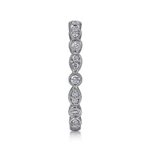 Load image into Gallery viewer, Gabriel 14K White Gold Diamond Marquise &amp; Round Alternating  Ring
