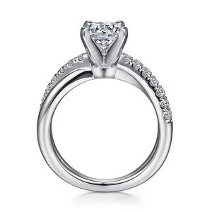 Gabriel "Morgan" 14K White Gold and Diamond Engagement Ring