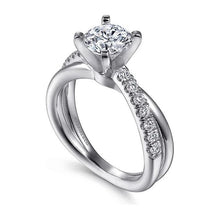 Load image into Gallery viewer, Gabriel &quot;Morgan&quot; 14K White Gold and Diamond Engagement Ring
