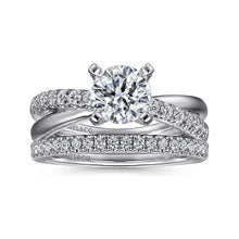 Load image into Gallery viewer, Gabriel &quot;Morgan&quot; 14K White Gold and Diamond Engagement Ring
