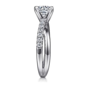 Gabriel "Morgan" 14K White Gold and Diamond Engagement Ring