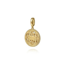 Load image into Gallery viewer, Gabriel 14K Yellow Gold Diamond Pave Bujukan Medallion
