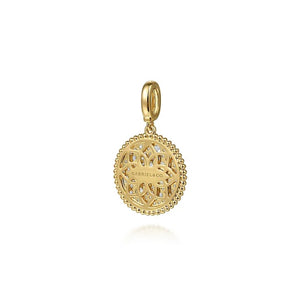 Gabriel 14K Yellow Gold Diamond Pave Bujukan Medallion