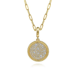 Gabriel 14K Yellow Gold Diamond Pave Bujukan Medallion