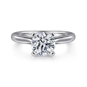 Gabriel "Lauren" 14K White Gold Solitaire Engagement Ring