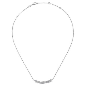 Gabriel Silver White Sapphire Bar Necklace