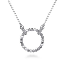 Load image into Gallery viewer, Gabriel Silver Bujukan White Sapphire Open Circle Pendant Necklace
