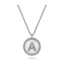 Load image into Gallery viewer, Gabriel Silver Bujukan Diamond Initial Necklace
