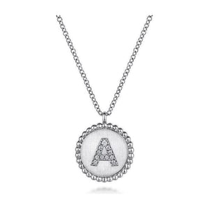 Gabriel Silver Bujukan Diamond Initial Necklace