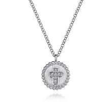 Load image into Gallery viewer, Gabriel Silver Bujukan Diamond Cross Pendant Necklace
