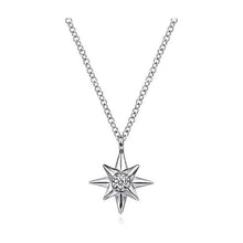 Load image into Gallery viewer, Gabriel Silver Bujukan Diamond Starburst Pendant Necklace
