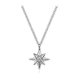 Gabriel Silver Bujukan Diamond Starburst Pendant Necklace