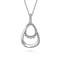 Load image into Gallery viewer, Gabriel Silver White Sapphire Bujukan Pendant Drop Necklace
