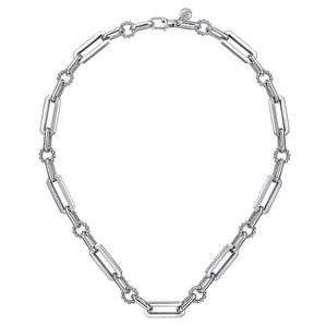 Gabriel Silver Paperclip Chain with Bujukan Connectors