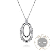 Load image into Gallery viewer, Gabriel Silver White Sapphire Pendant Necklace
